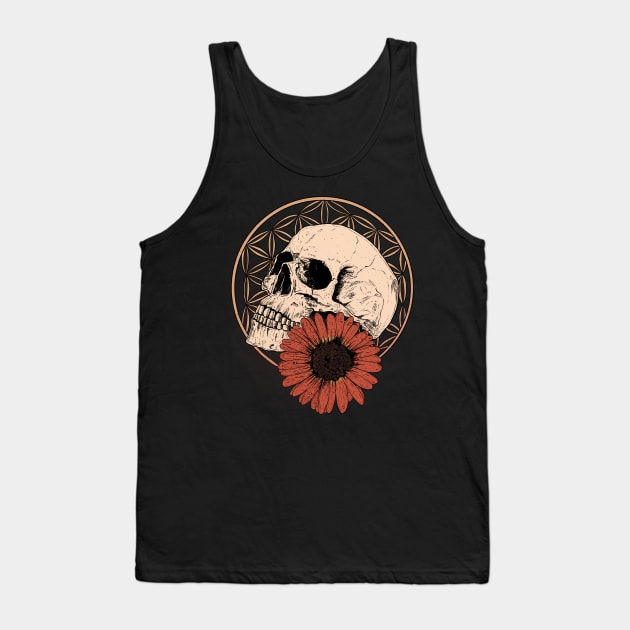 Macabre Alternative Gothic Aesthetic Skull Streetwear Tank Top by DRIPCRIME Y2K